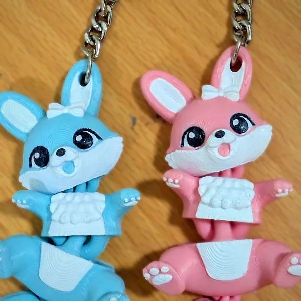 Flexi Bunny Keychains