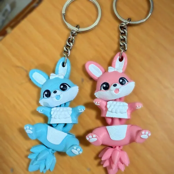 Flexi Bunny Keychains